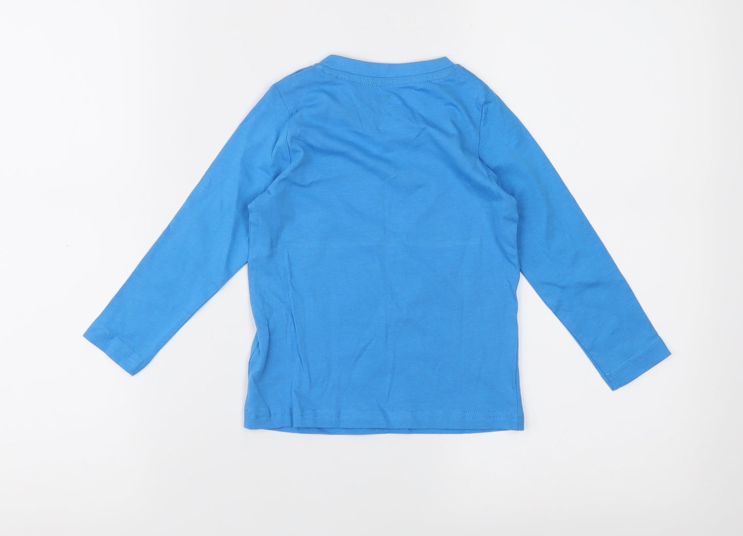Lupilu Boys Blue  Jersey Basic T-Shirt Size 12-18 Months  - Bones