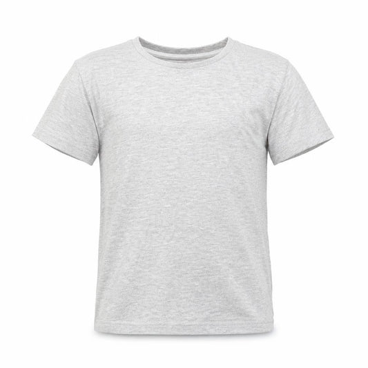 Front view of Matalan boys’ grey basic t-shirt, size 8, years