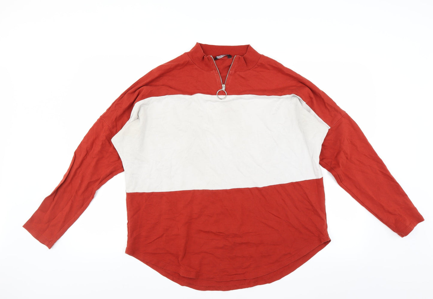Select Womens Brown   Pullover Sweatshirt Size 16  - rust coloured