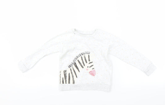 Primark Baby Grey   Pullover Jumper Size 18-24 Months  - ZEBRA