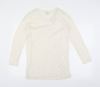 Back view of H&M women’s ivory jumper, size S