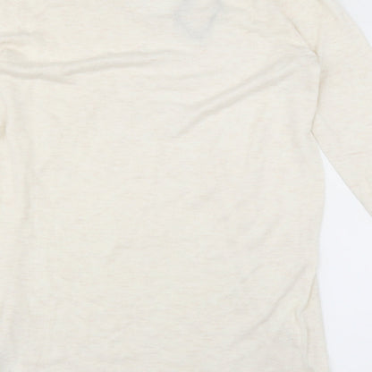 Brand and care label for H&M women’s ivory jumper, size S