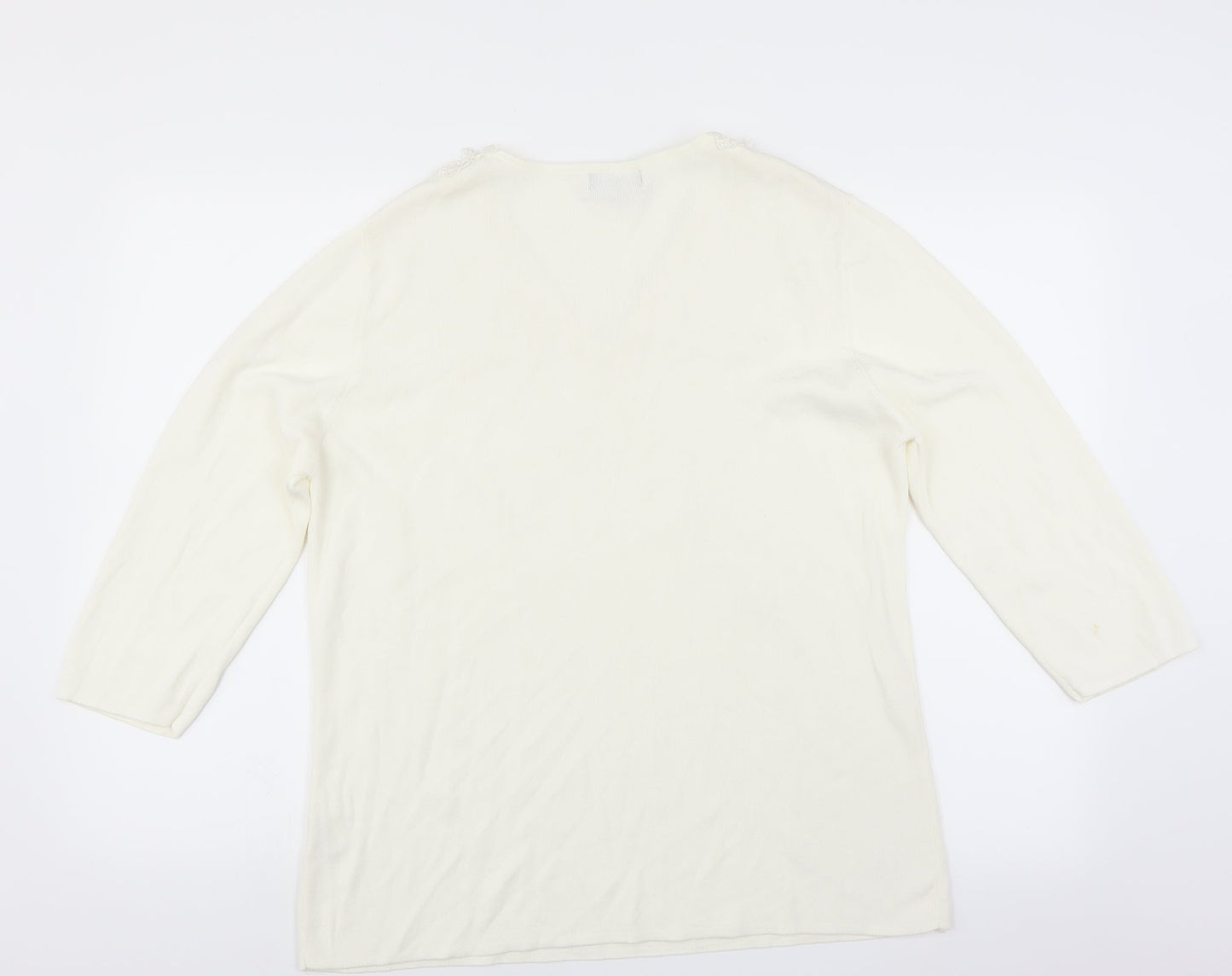 Sky Designs Womens White   Basic Blouse Size L