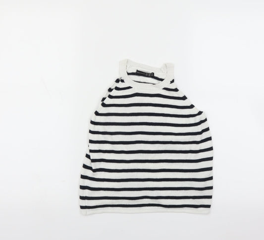 Primark Womens Blue Striped  Pullover Jumper Size 8