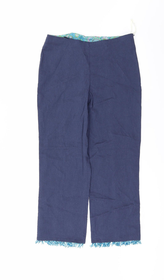 Dorothy Perkins Womens Blue   Trousers  Size 12 L24 in