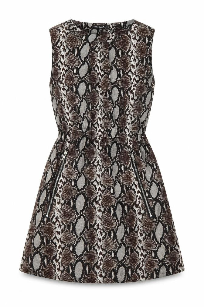 MELA LOVE LONDON Womens Brown Animal Print  A-Line  Size 10