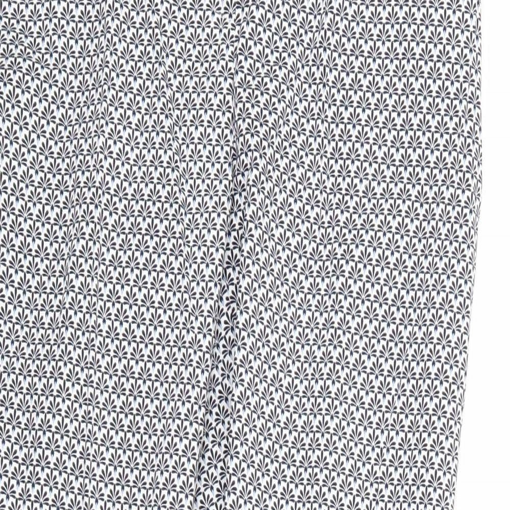 Atmosphere Womens Grey Floral  Trousers  Size 10 L27 in