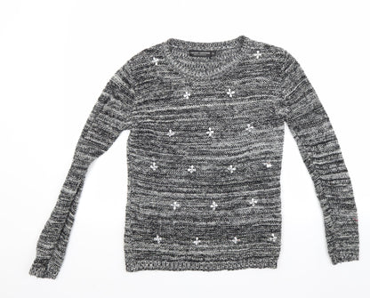 Front view of Cherry Couture women’s grey jumper, size S