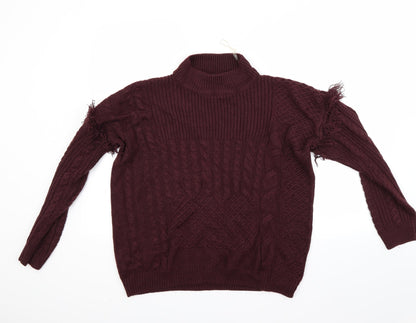 Front view of Select women’s red jumper, size UK 20