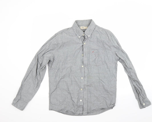 Hollister Mens Grey    Button-Up Size S
