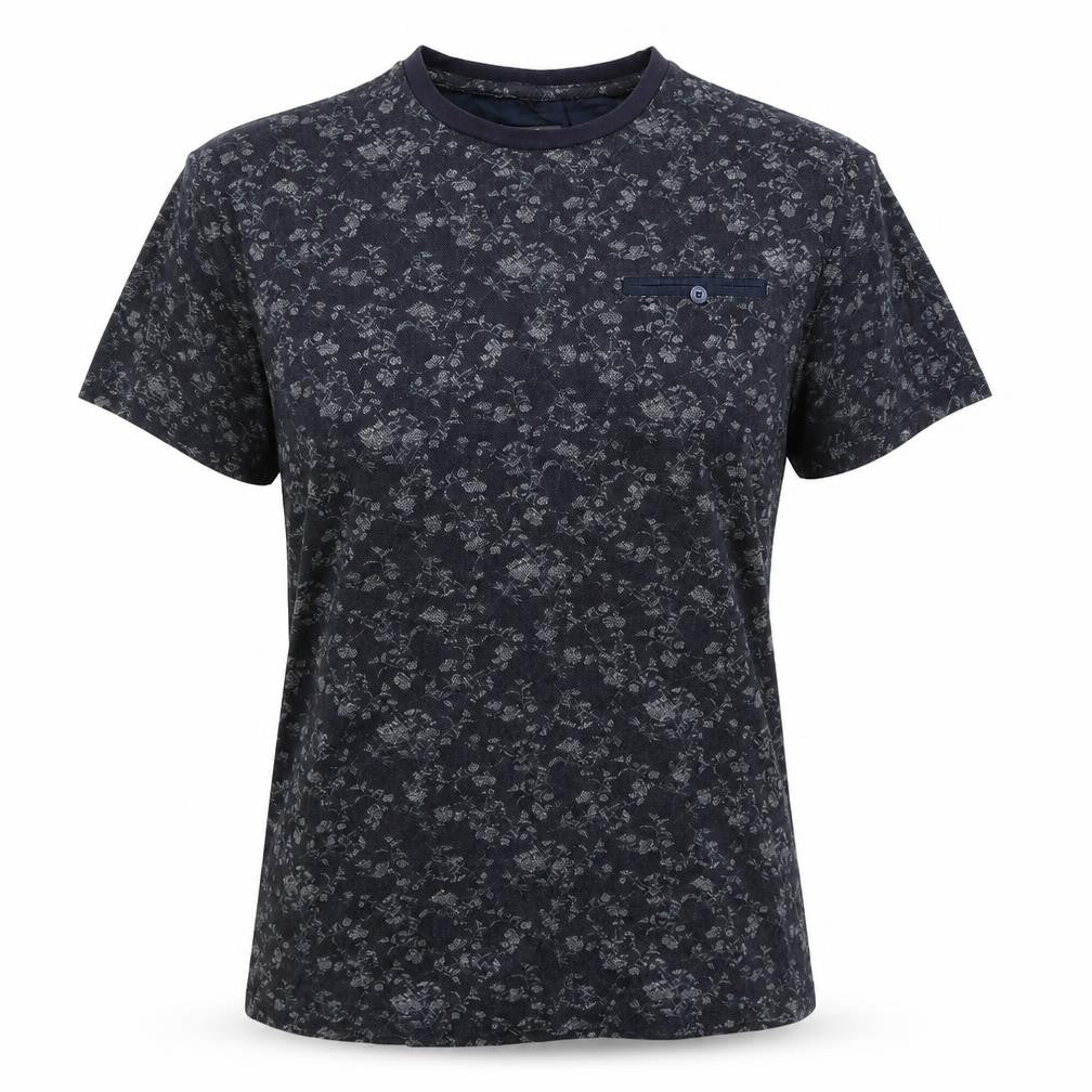 NEXT Womens Blue Floral  Basic T-Shirt Size S