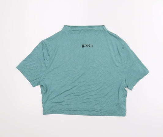Shien Womens Green   Cropped T-Shirt Size M