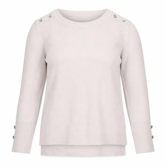 Front view of Primark women’s beige jumper, size UK 10