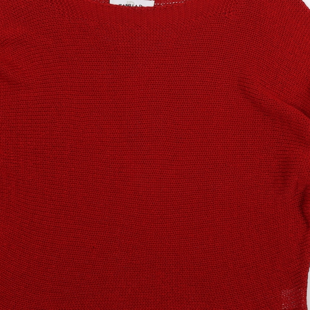 Isabella D Womens Red   Pullover Jumper Size S