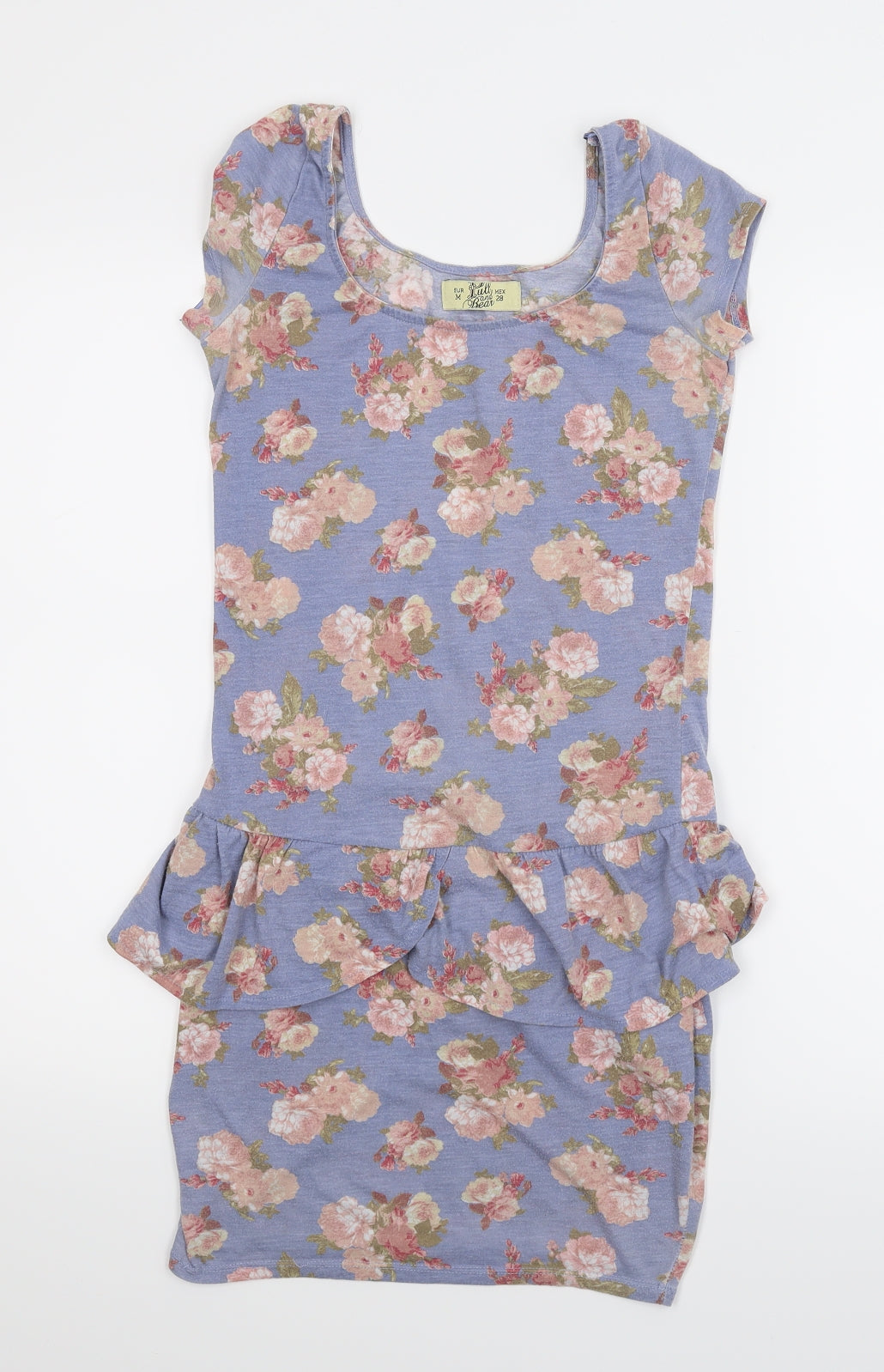 Pull and Bear Womens Blue Floral  A-Line  Size M
