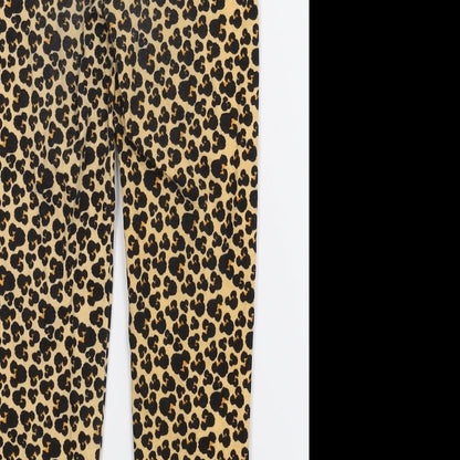 Brand and care label for Disney girls’ multicoloured animal print skimmer shorts, size 8, years