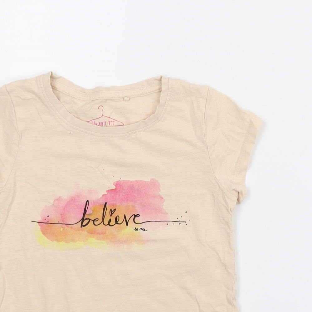 NEXT Girls Beige   Basic T-Shirt Size 6 Years
