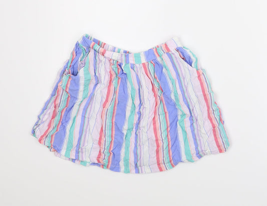 NEXT Girls Multicoloured Striped  A-Line Skirt Size 11 Years