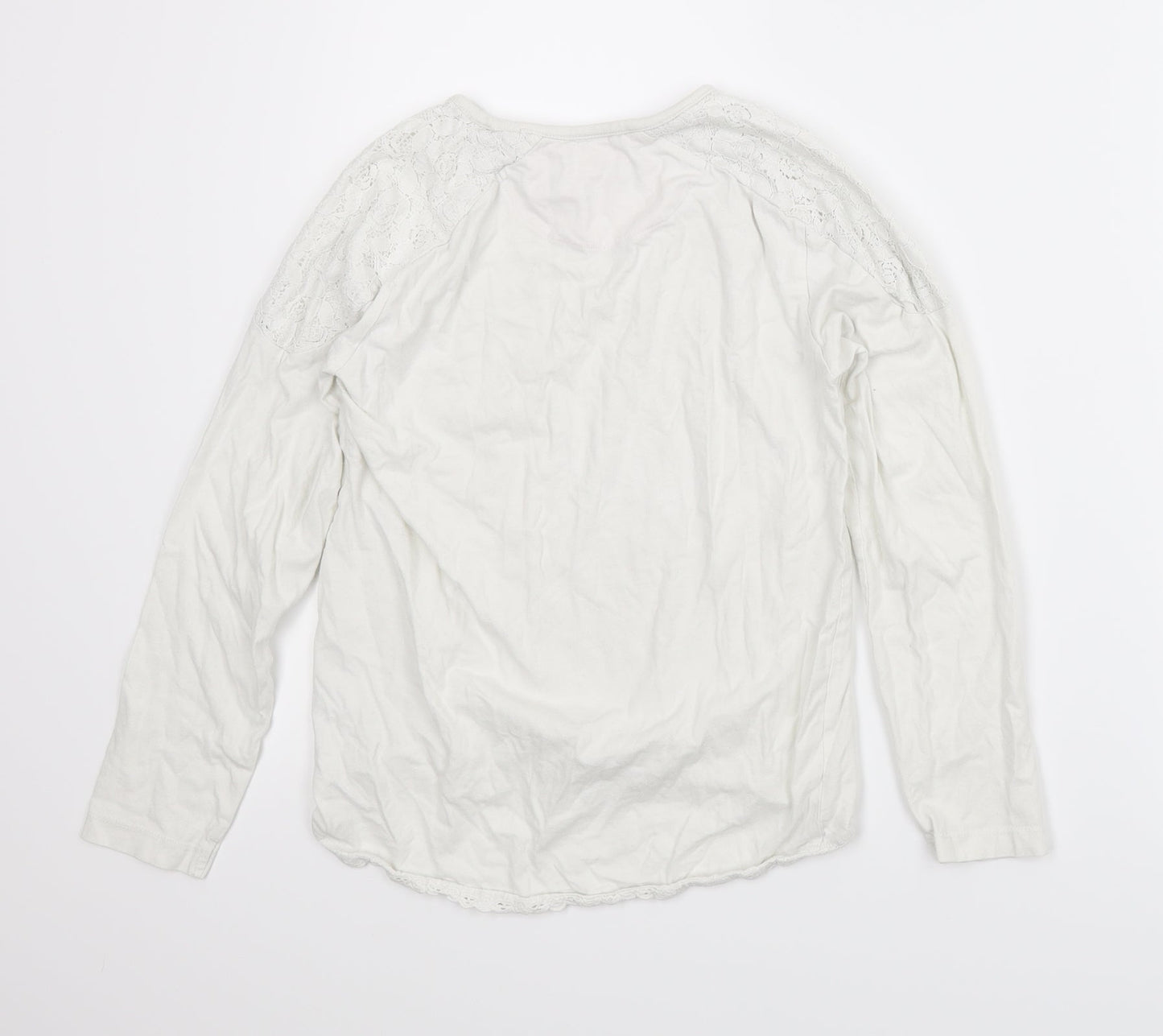 YD Girls White   Basic T-Shirt Size 11-12 Years