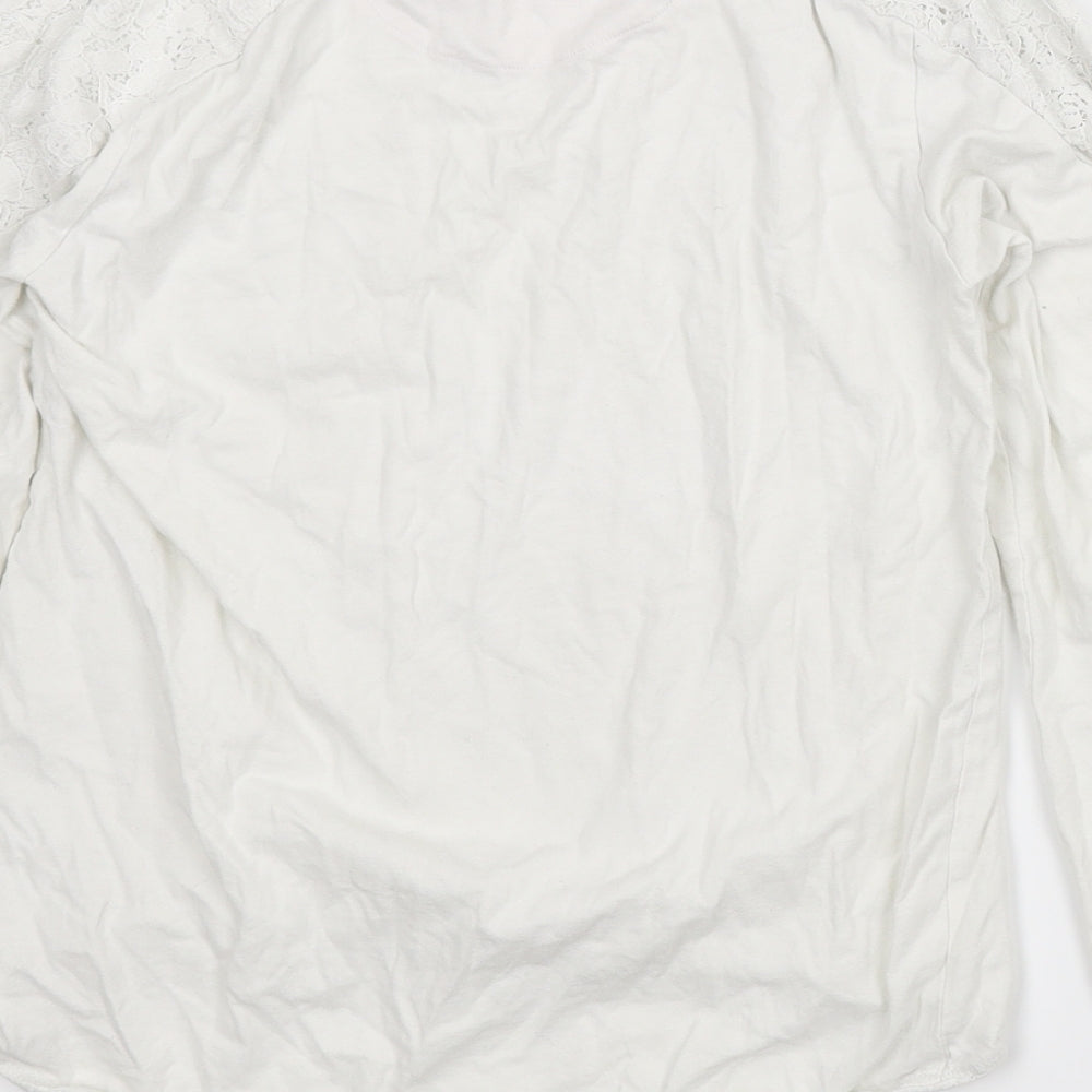 YD Girls White   Basic T-Shirt Size 11-12 Years
