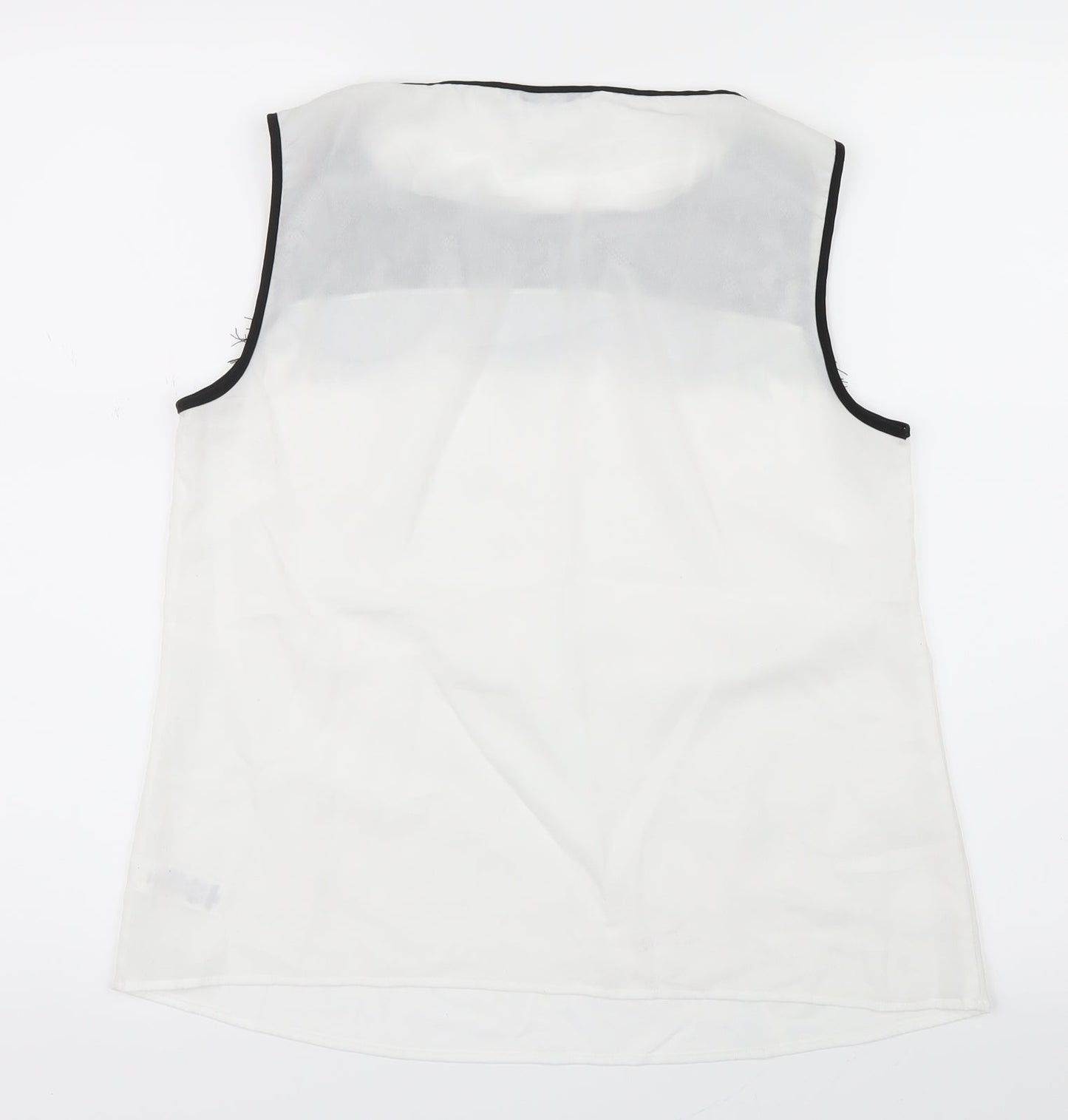 George Womens White   Basic Blouse Size 10  - Lace detail