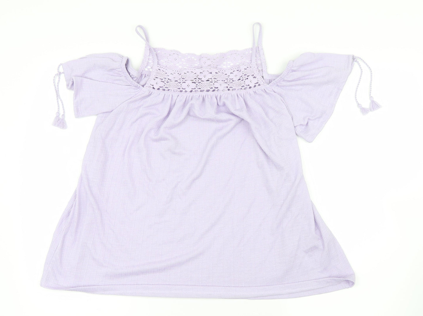 George Womens Purple   Basic Blouse Size 8