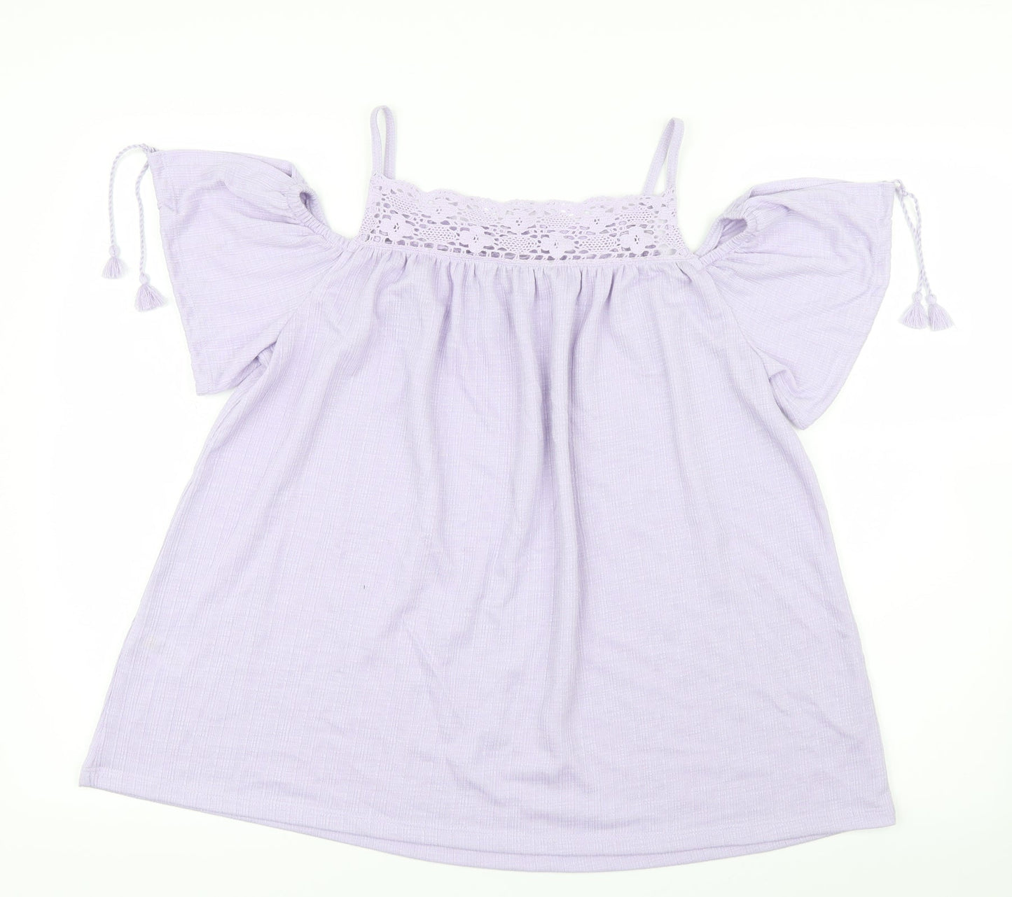 George Womens Purple   Basic Blouse Size 8