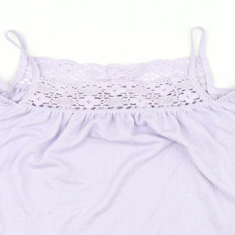 George Womens Purple   Basic Blouse Size 8