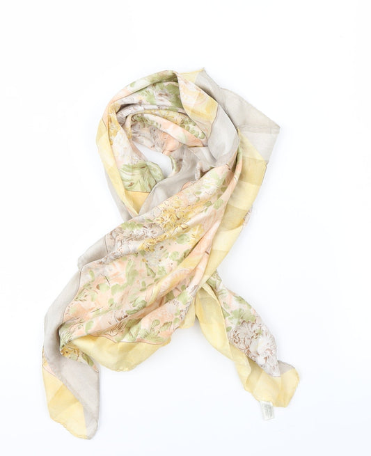 Preworn Womens Yellow Geometric   Scarf