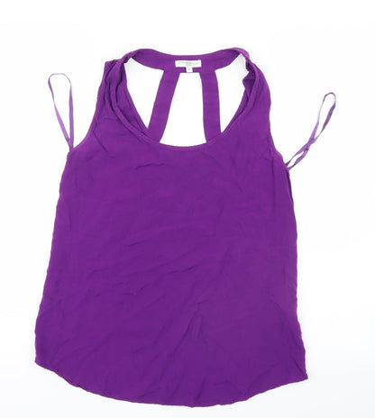 Additional front view of New Look women’s purple basic tank, size UK 8