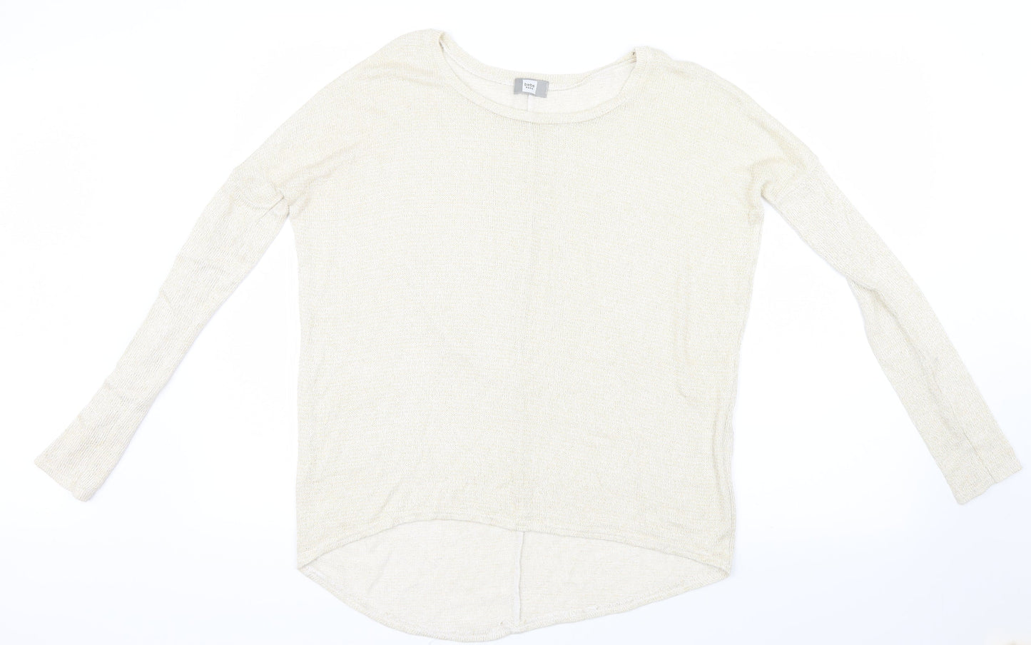 Bebe Paris Womens Gold  Knit Pullover Jumper Size M