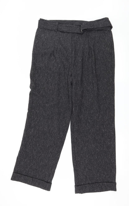 Additional front view of Next women’s grey trousers, size UK 12, 29-inch leg