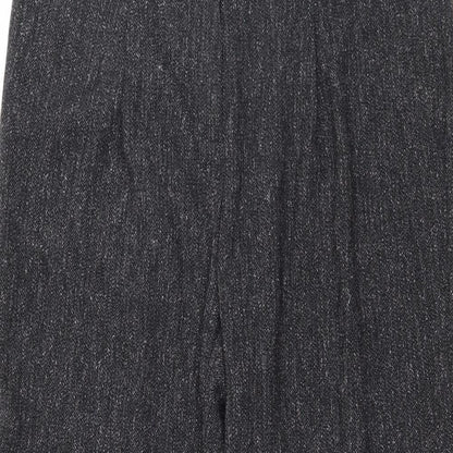 Close-up detail of Next women’s grey trousers, size UK 12, 29-inch leg