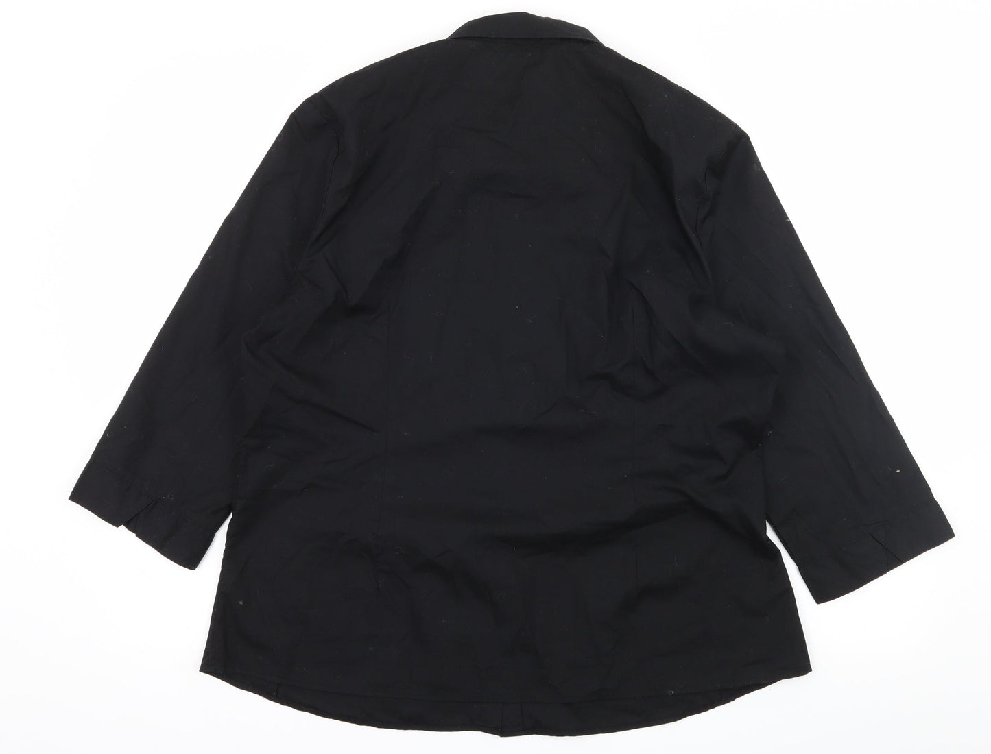 Peacocks Womens Black   Basic Button-Up Size 18
