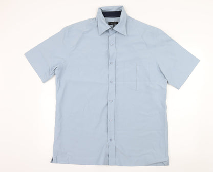 Additional front view of Next men’s blue button-up, size L