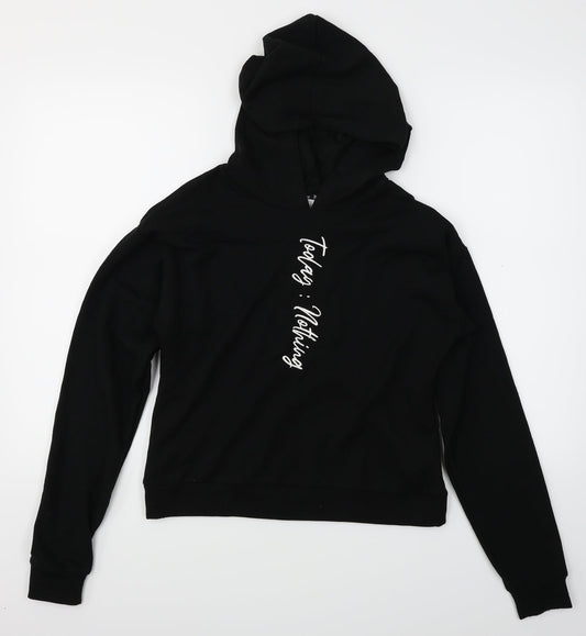 New Look Girls Black   Pullover Hoodie Size M