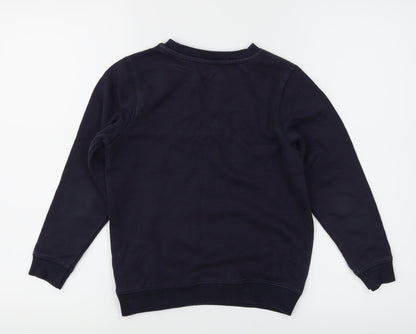 Additional front view of Tu boys’ blue pullover sweatshirt, size 7, years - school