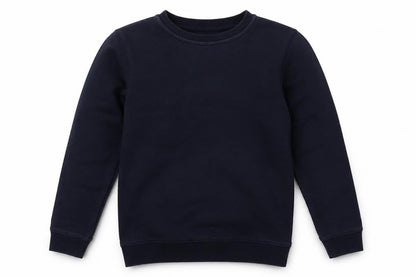 Front view of Tu boys’ blue pullover sweatshirt, size 7, years - school