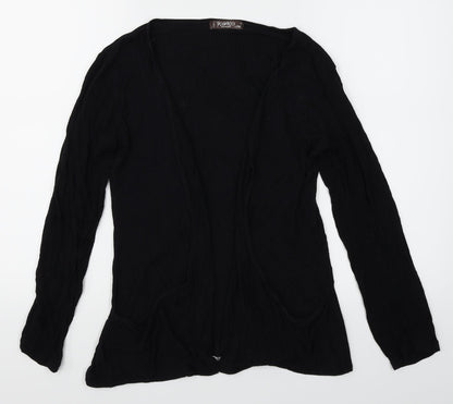 Additional front view of KOKO women’s black cardigan jumper, size L