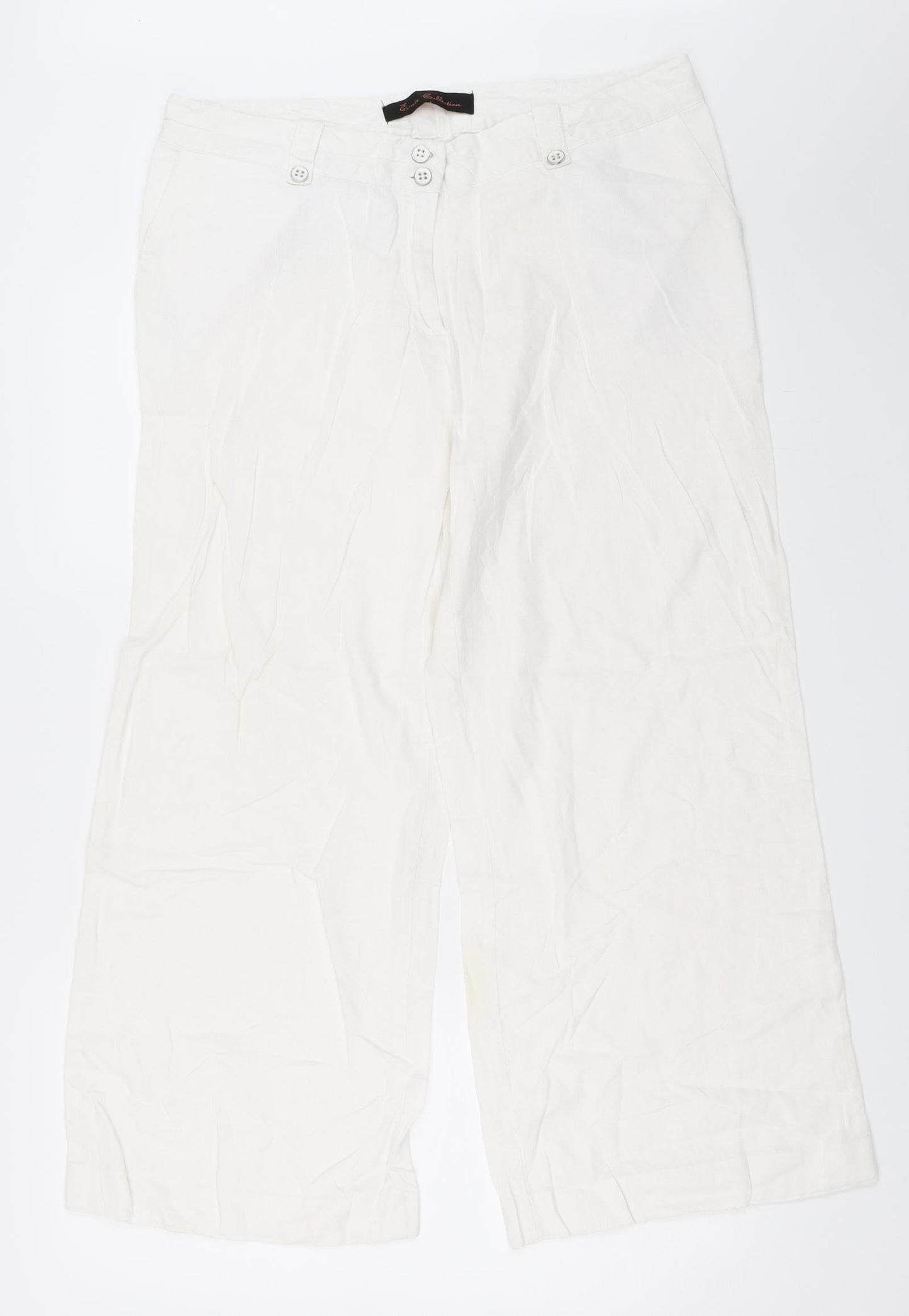 Evie Womens White   Trousers  Size 14 L20 in