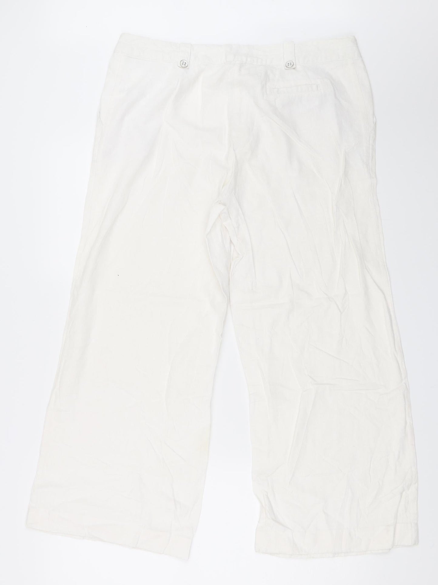 Evie Womens White   Trousers  Size 14 L20 in