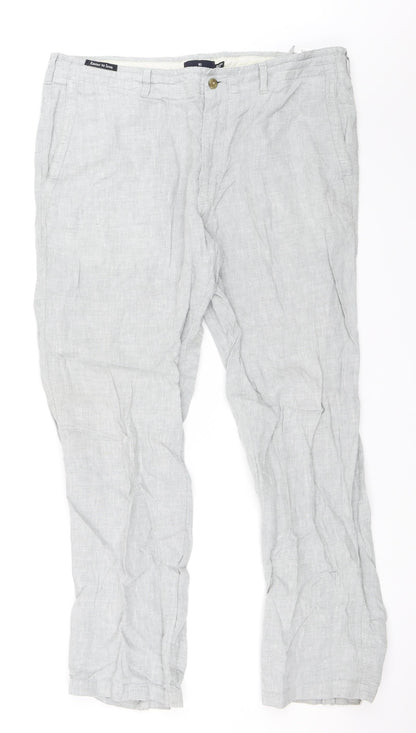 Additional front view of Blue Harbour women’s grey trousers, size UK 40, in, 31-inch leg
