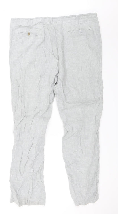 Back view of Blue Harbour women’s grey trousers, size UK 40, in, 31-inch leg