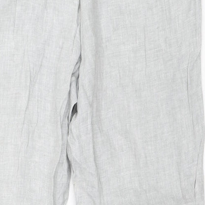 Brand and care label for Blue Harbour women’s grey trousers, size UK 40, in, 31-inch leg