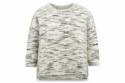 Front view of H&M women’s white tunic jumper, size UK 4