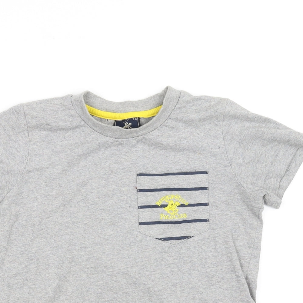 pre worn Boys Grey   Basic Polo Size 7-8 Years