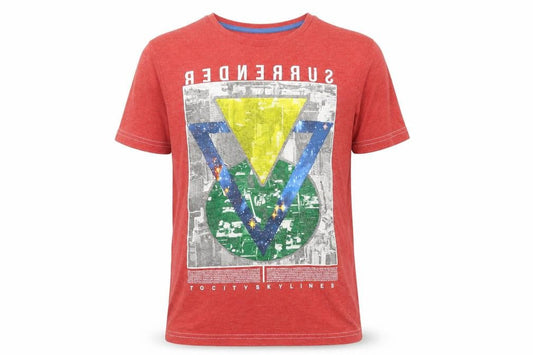 Front view of George boys’ red basic t-shirt, size 10, years