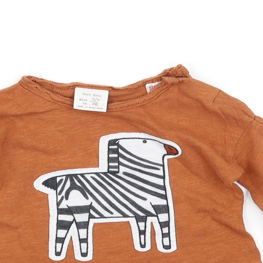 Zara  Yellow   Basic T-Shirt Size 3-6 Months