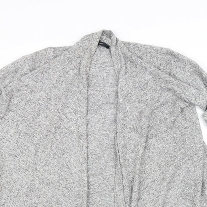 Close-up detail of George women’s grey cardigan jumper, size UK 12
