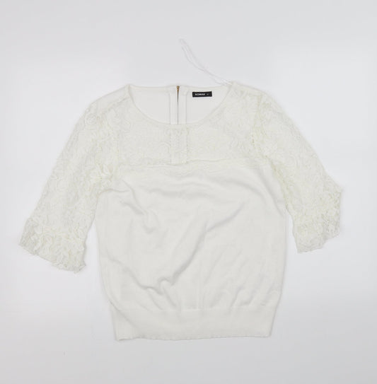 Roman Womens White   Basic Blouse Size 12